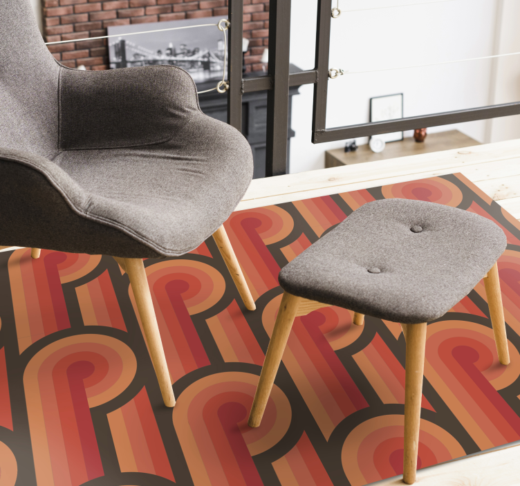 Vintage tepih iz 70-ih narančastih čvorova - TenStickers