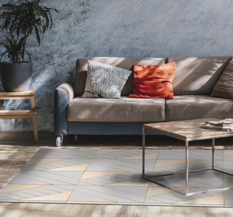 Ružičasti i sivi tepih u stilu art decoa - TenStickers