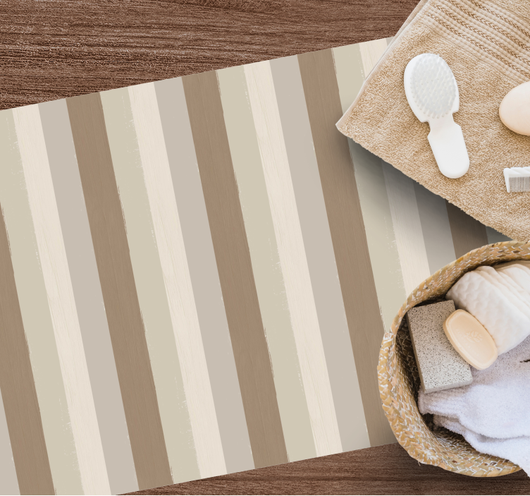 Pješčane boje pruge tepih - TenStickers