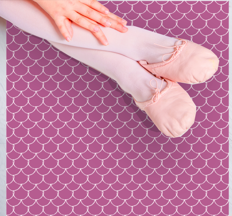 Sipa mala sirena ružičasti kvadratni vinilni tepih - TenStickers