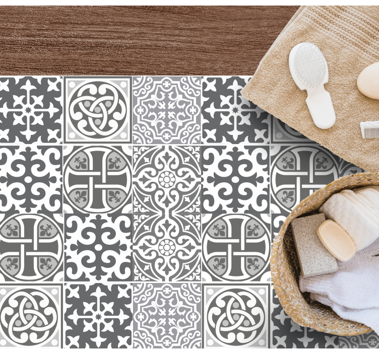 Tepih od sivog marokanskog crijepa - TenStickers