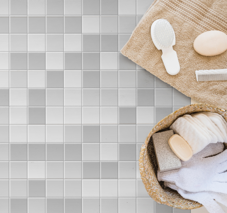 Sive pločice kvadrata tepih za pločice - TenStickers