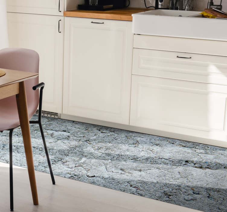 Sivi kameni kuhinjski vinil tepih - TenStickers