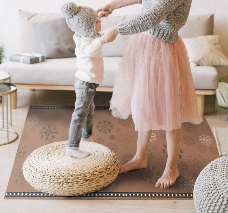 Snježne pahulje uzorak vinil prostir za spavaću sobu - TenStickers