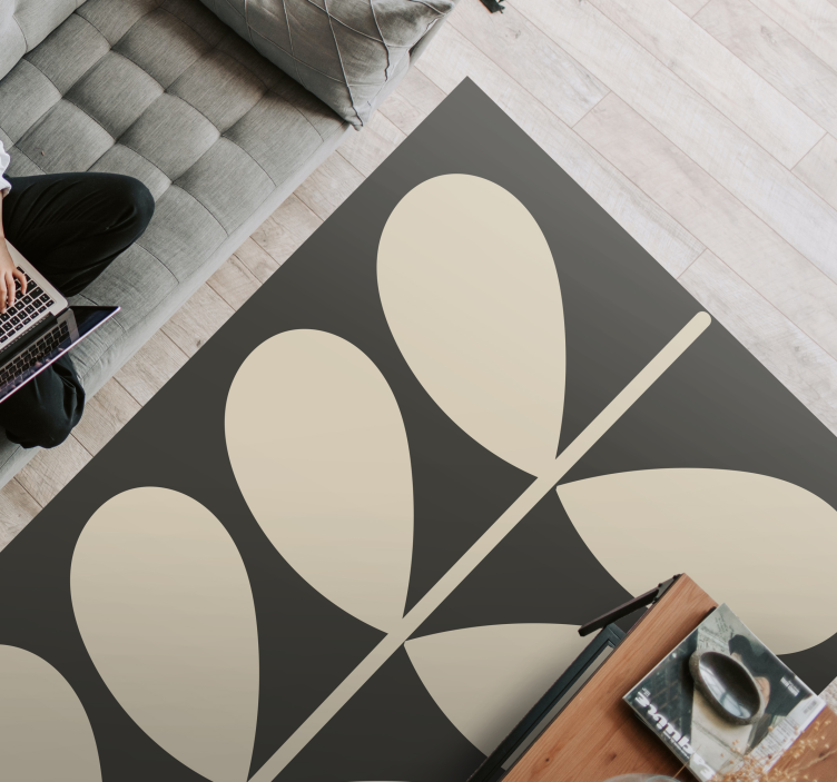Tamni orla kiely moderni vinil prostirka - TenStickers