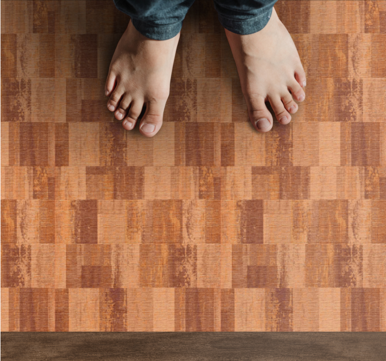 Geometrijski sagovi s uzorkom kvadrata od terakote - TenStickers