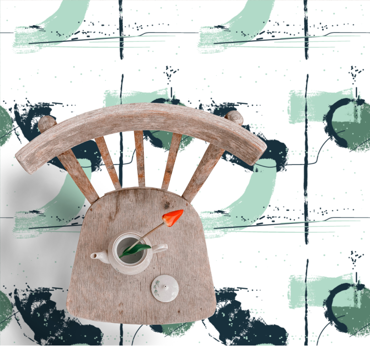 Tirkizni oblici apstrakcija moderni tepih - TenStickers