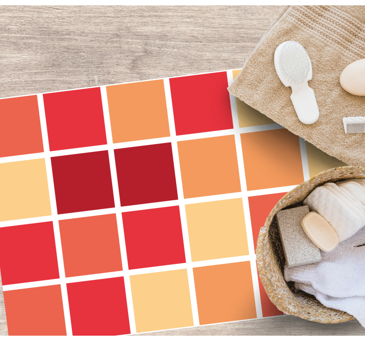 Topli tonovi crijep vinil tepih - TenStickers