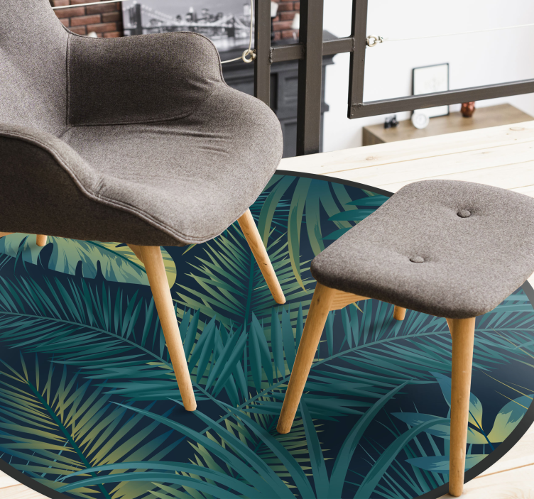 Tropsko lišće vinil prostirka - TenStickers