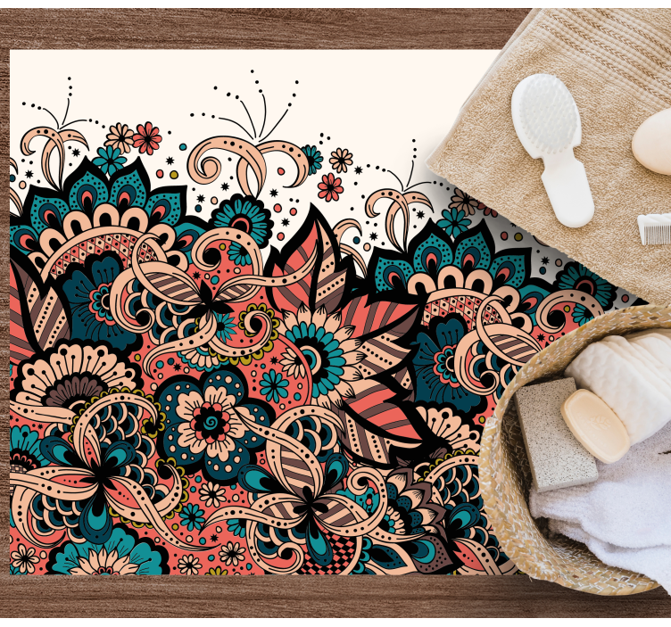 Ornament arapski cvjetni stil cvjetni tepih - TenStickers