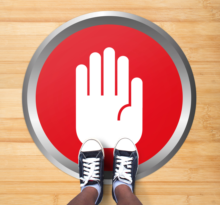 Uredski upozorenje prilagođeni tepih - TenStickers