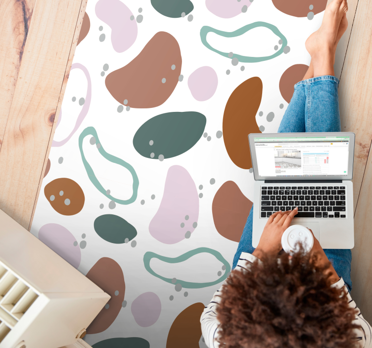 Uzorak nepravilnog apstraktnog oblika minimalni tepih - TenStickers