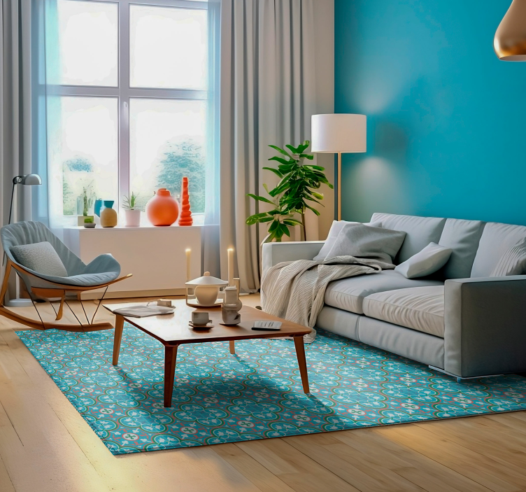 Vinil podovi berba plava hidraulična pločica - TenStickers