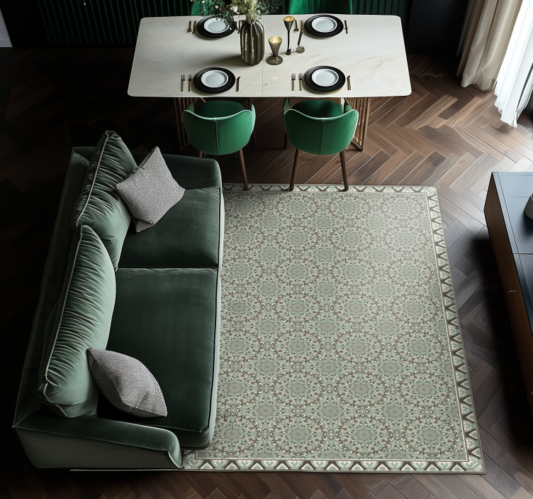 Vinil podovi blagovaonica cvjetni uzorak pločica - TenStickers