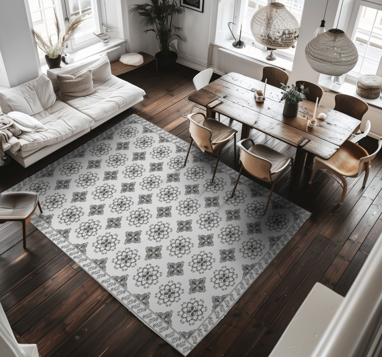 Vinil podovi blagovaonica cvjetni vintage dizajn - TenStickers