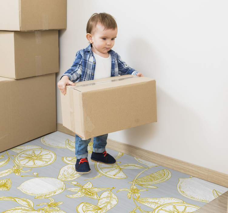 Vinil podovi cvijeće i biljke citrusni botanički uzorak - TenStickers