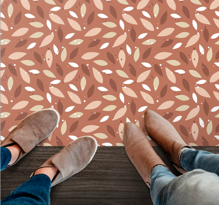 Vinil podovi cvijeće i biljke lisnati uzorak - TenStickers