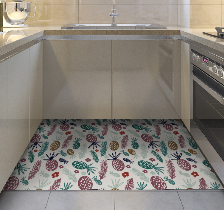 Vinil podovi cvijeće i biljke motiv tropskog voća - TenStickers