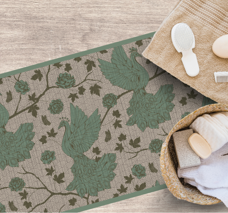 Vinil podovi cvijeće i biljke motiv zelene faune - TenStickers