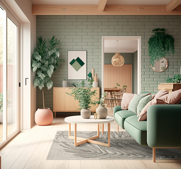 Vinil podovi cvijeće i biljke tropični efekt tkanine - TenStickers