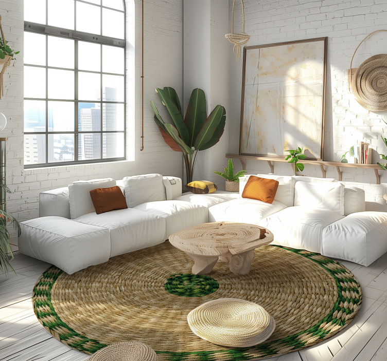 Vinil podovi druge teksture tkan okrugla tekstura - TenStickers