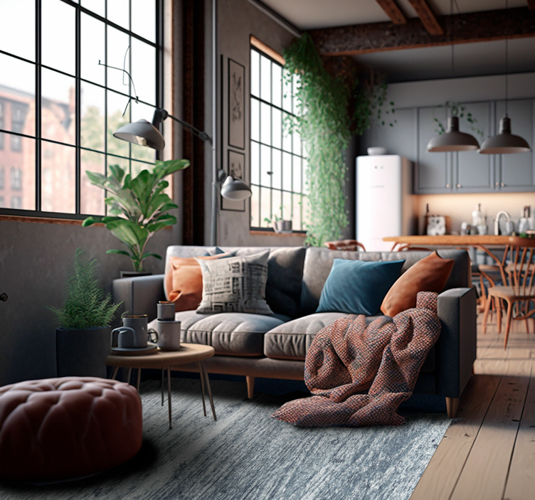 Vinil podovi efekt kamena efekt cementa s prugama - TenStickers