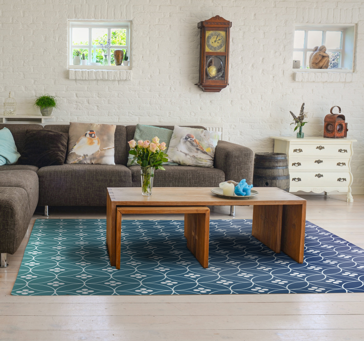 Vinil podovi geometrijski geometrijski plavi sloj - TenStickers