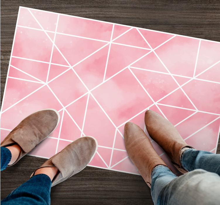 Vinil podovi geometrijski geometrijski ružičasti uzorak - TenStickers