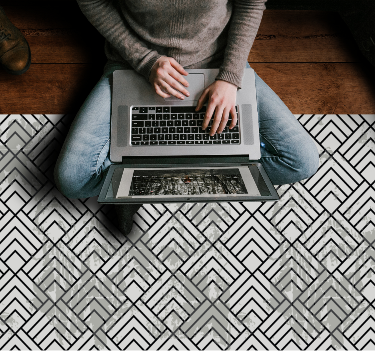 Vinil podovi geometrijski geometrijski ševron - TenStickers