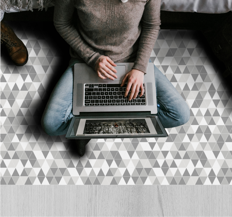 Vinil podovi geometrijski geometrijski trokutasti uzorak - TenStickers