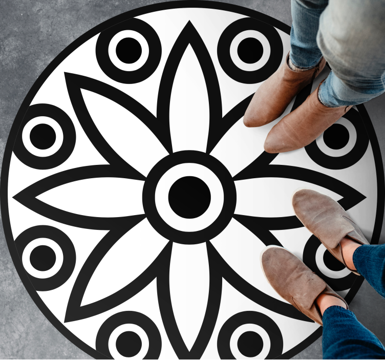 Vinil podovi geometrijski kružni dizajn mandale - TenStickers