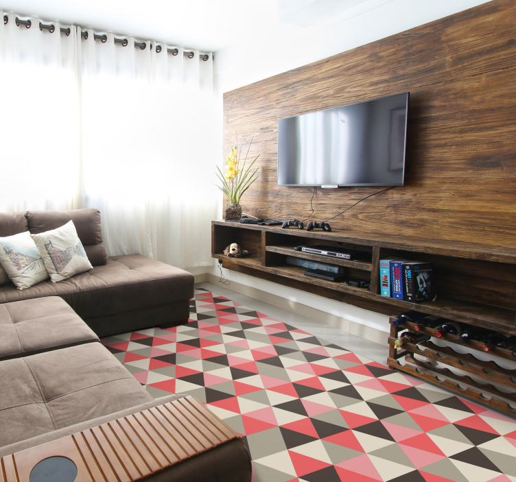 Vinil podovi geometrijski kubistički trokutasti niz - TenStickers