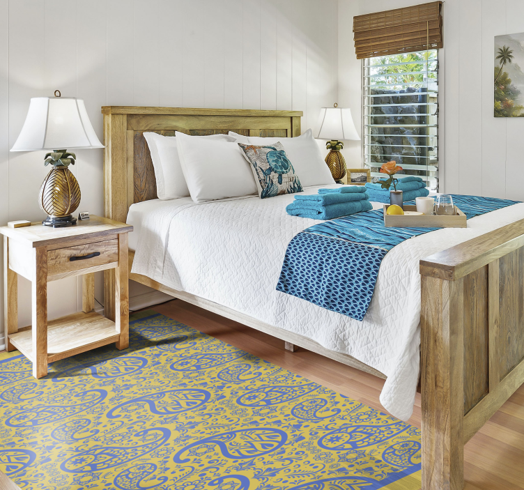 Vinil podovi spavaća soba paisley vrtlozi - TenStickers