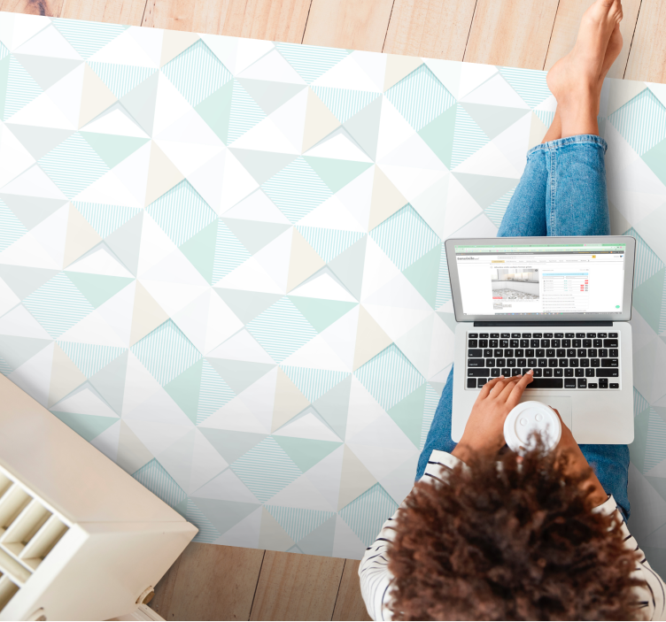 Vinil podovi geometrijski preklapanje geometrijskog uzorka - TenStickers