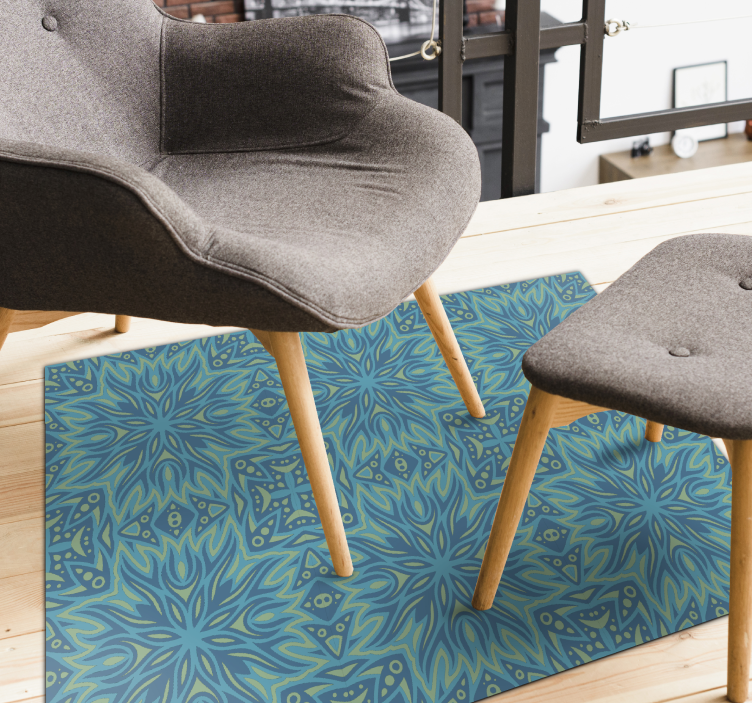 Vinil podovi plava simetrija inspirirana plavom bojom - TenStickers