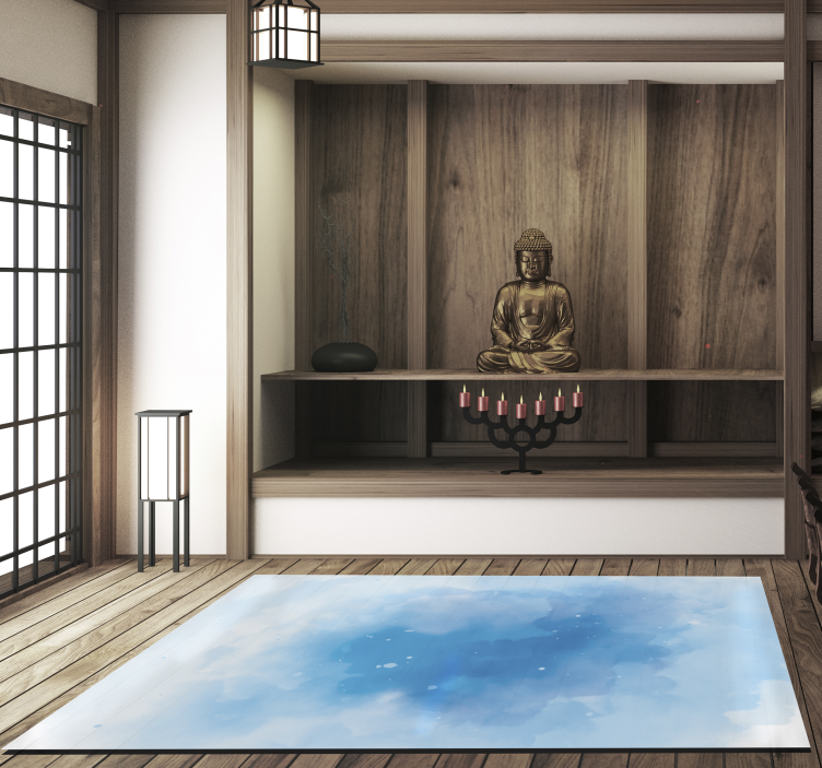 Vinil podovi minimalistički minimalistička plava akvarel - TenStickers