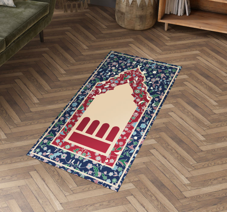 Vinil podovi pravokutnik cvjetni uzorak perzijski ječmak - TenStickers