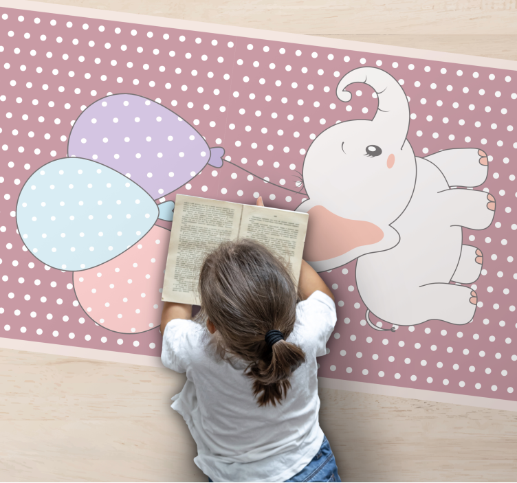 Vinil podovi rasadnici igra slona balonom - TenStickers