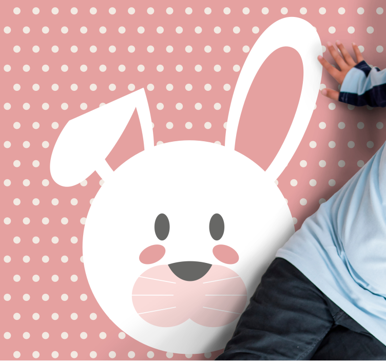 Vinil podovi rasadnici zeko na točkice - TenStickers