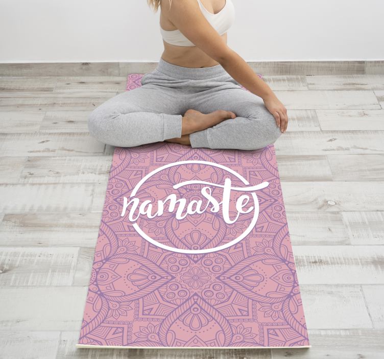 Vinilne prostirke s frazama namaste yoga - TenStickers
