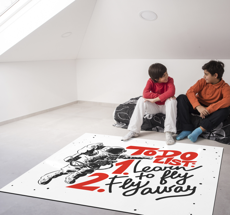 Vinilne prostirke s frazama popis obaveza za astronauta - TenStickers