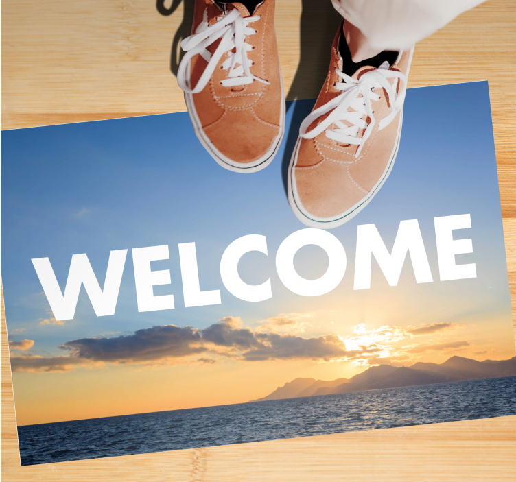 Vinil podovi ulazni hodnik zalazak sunca dobrodošli ulaz - TenStickers