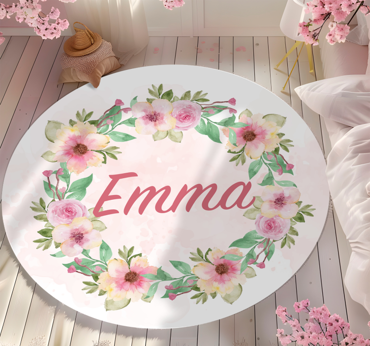 Vinil podovi s imenima kruna od cvijeća - TenStickers