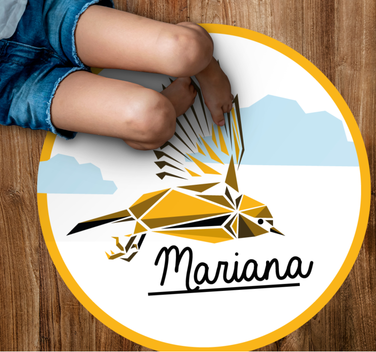 Vinil podovi s imenima personalizirana ptica - TenStickers