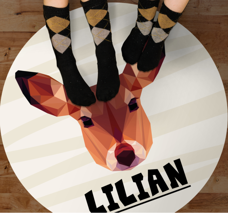 Vinil podovi s imenima prilagodljiv jelen - TenStickers