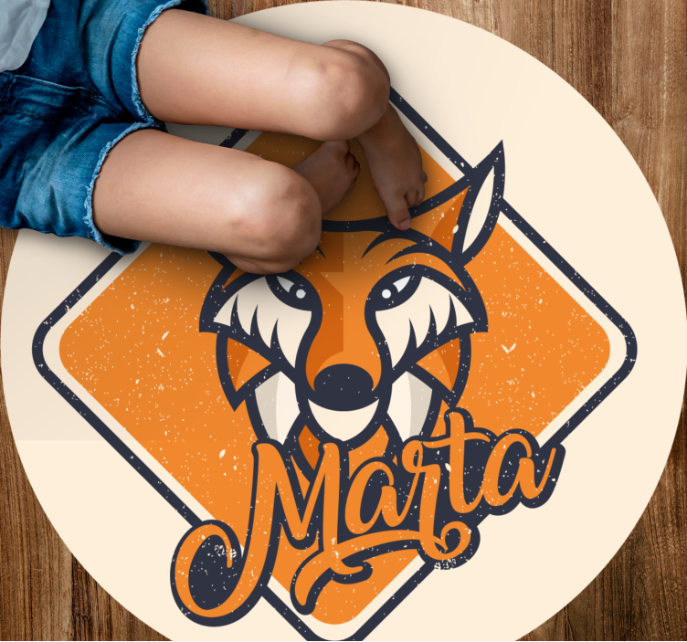 Vinil podovi s imenima prilagodljiva pametna lisica - TenStickers