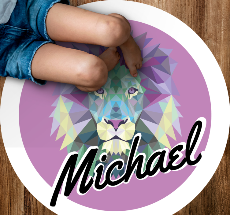 Vinil podovi s imenima prilagodljivi lav - TenStickers