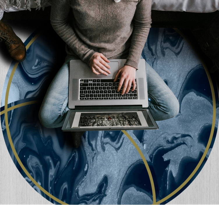 Vinil podovi tekstura apstraktni mramorni kružni dizajn - TenStickers