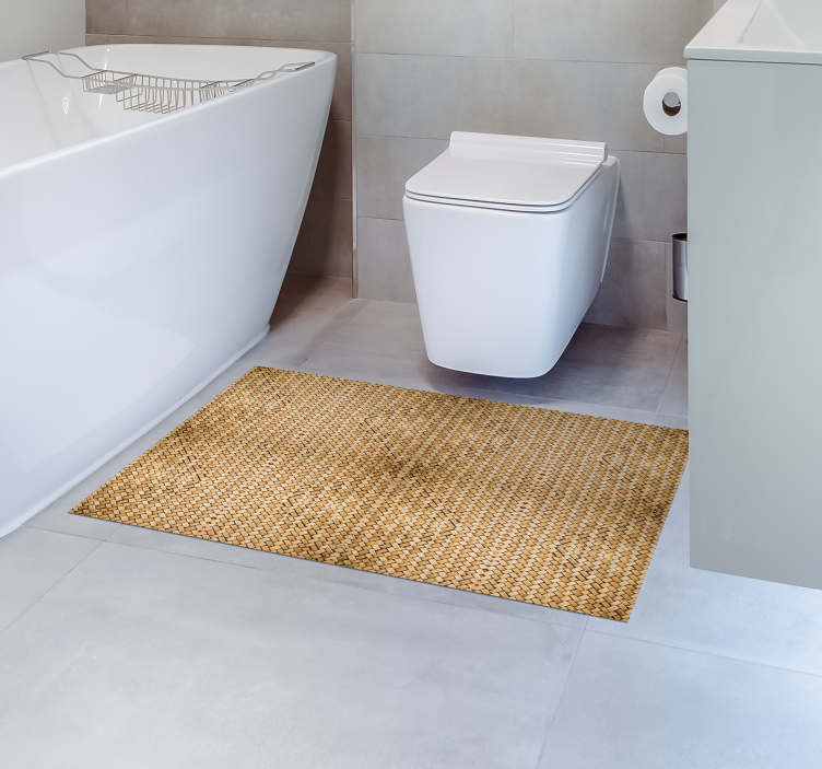 Vinil podovi za kupatilo tkani bambus - TenStickers