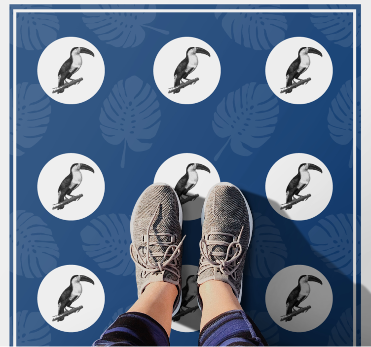 Vinil podovi životinja uzorak tropskog tukana - TenStickers